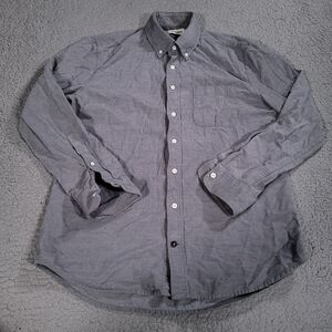 Taylor Stitch Shirt Mens 40 Gray Corduroy Long Sleeve Organic Cotton Button Up